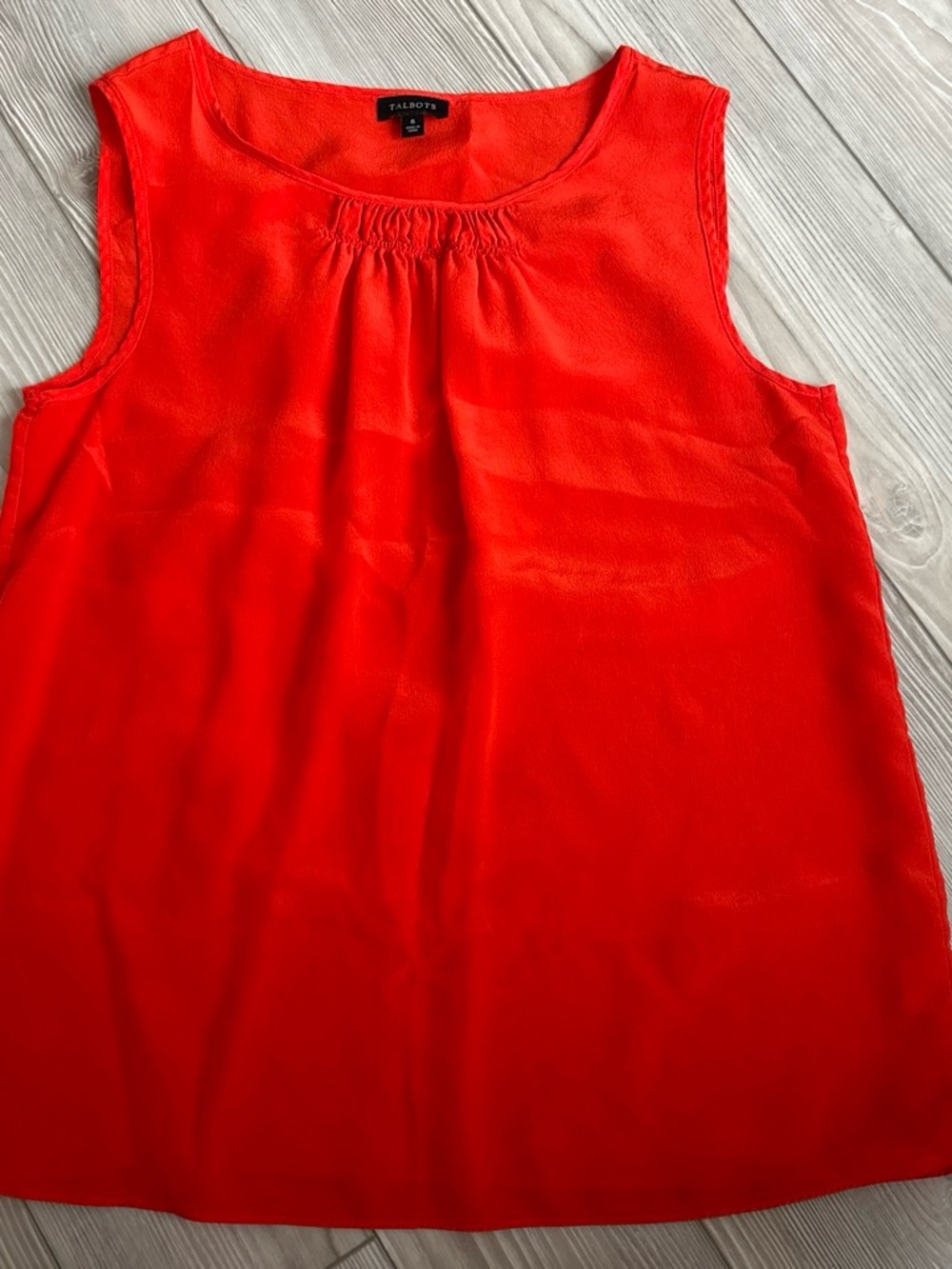 Talbots Bright Red Sleeveless Scoop-Neck Camisole